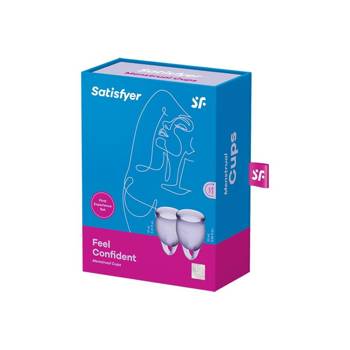 Feel Confident Menstrual Cup zestaw kubeczków menstruacyjnych 15ml + 20ml Lila